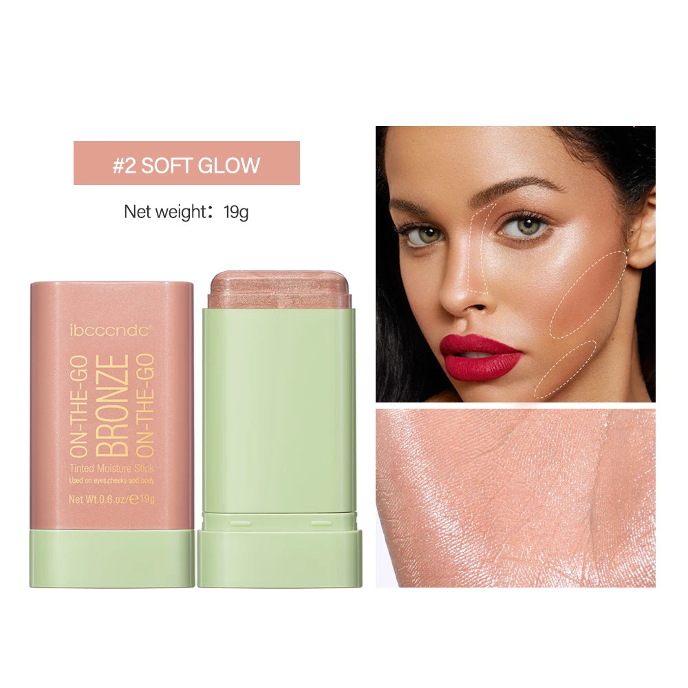 Blush Hightlighter Bronzer Stick Easy Color Rouge Cream Waterproof
