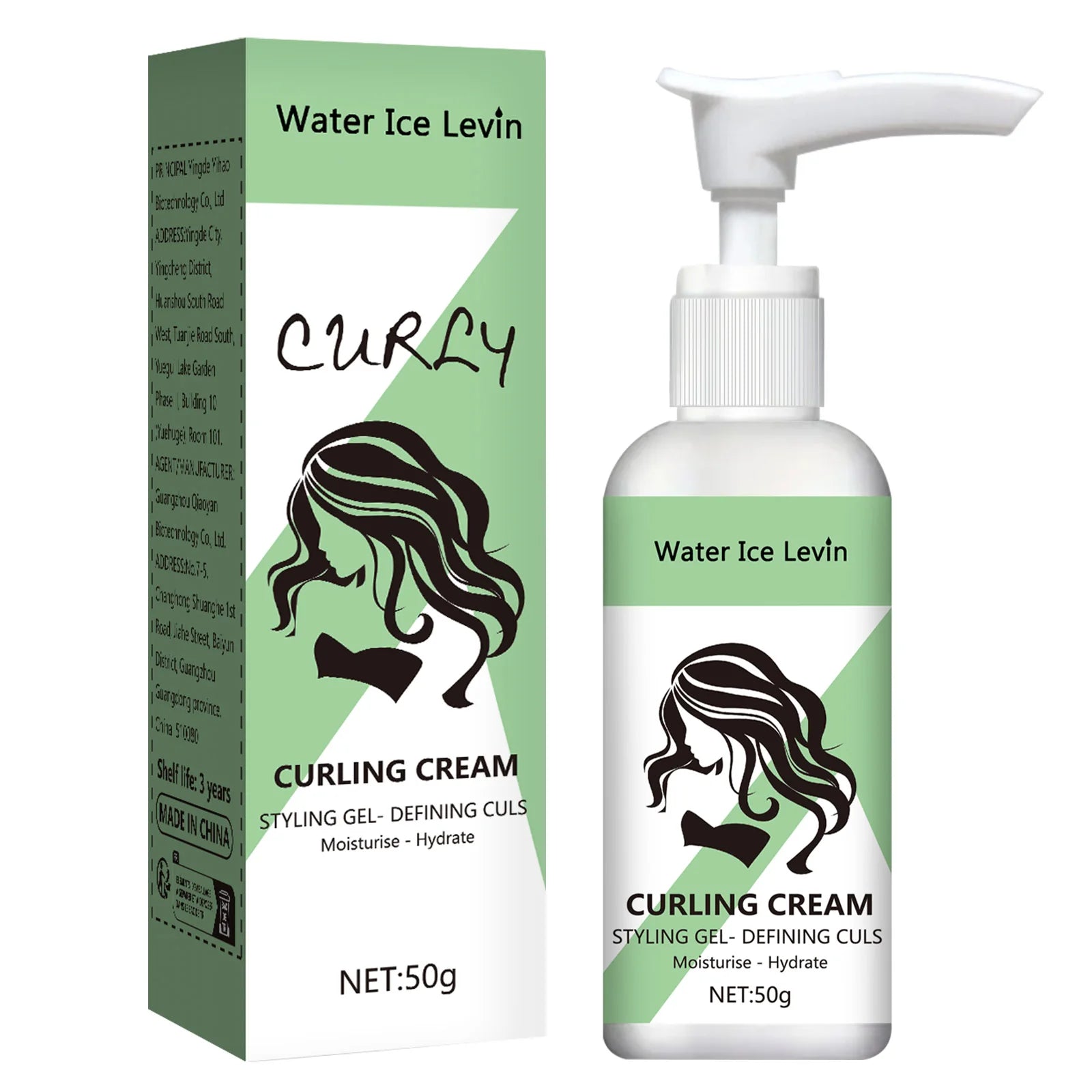 Curly hair Styling cream, moisturizing and smoothing formula, enhances the elasticity and shine easy to set