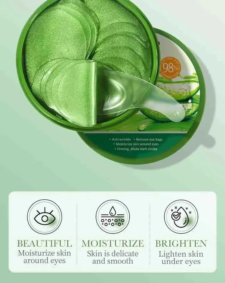 Aloe Vera Collagen Eye Mask Anti Dark Circles Eyes Bags Moisturizing Anti-Wrinkles Eye Patches Korean Eyes Skin Care 60pcs