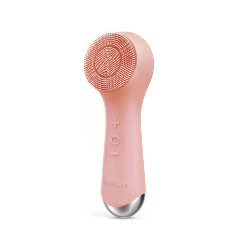 Facial silicone cleansing brush with dual rotation and vibration modes, facial vibration massage, USB charging facial brush