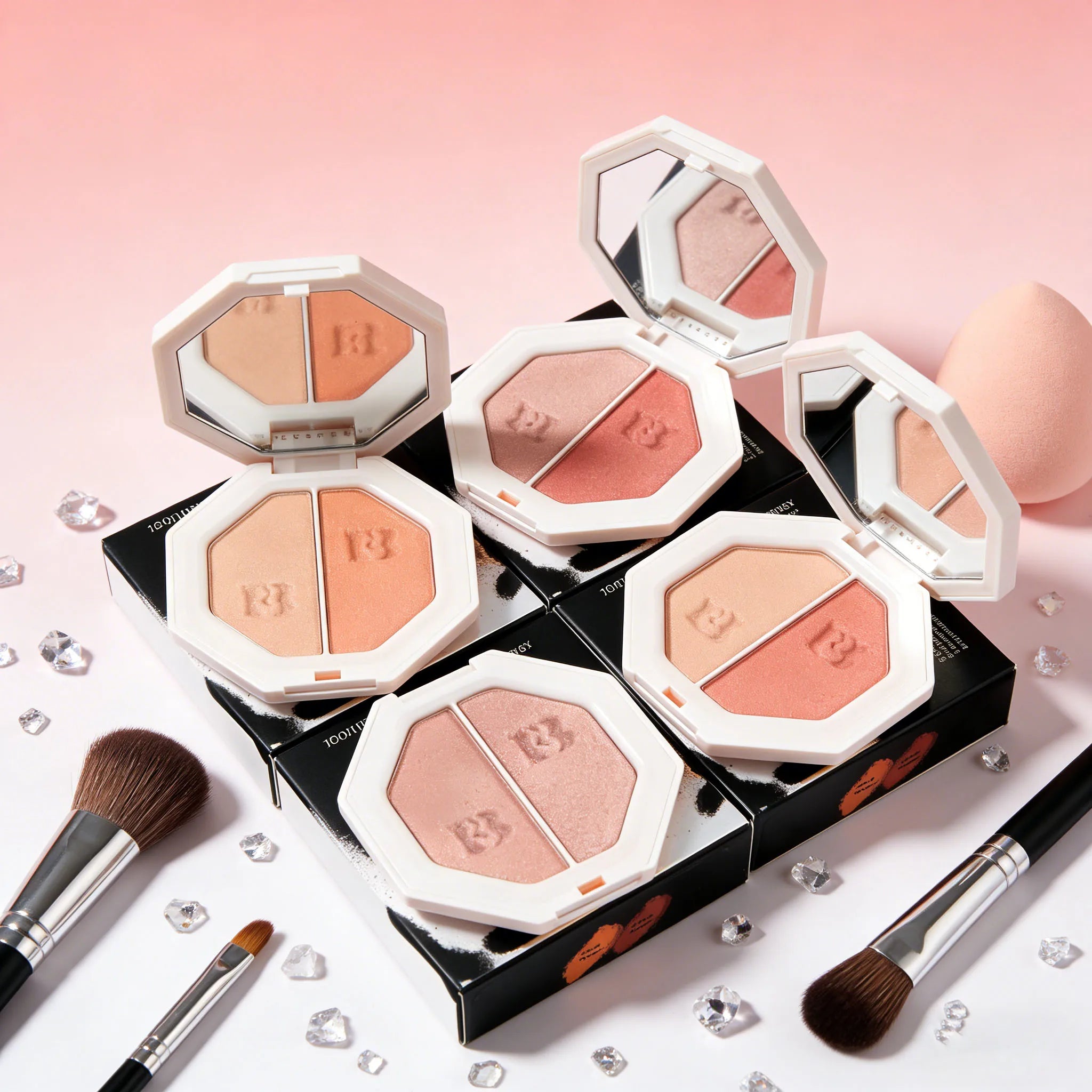 Fenty Beauty Two color powder Easy to apply Lasting Natural Makeup Highlight powder