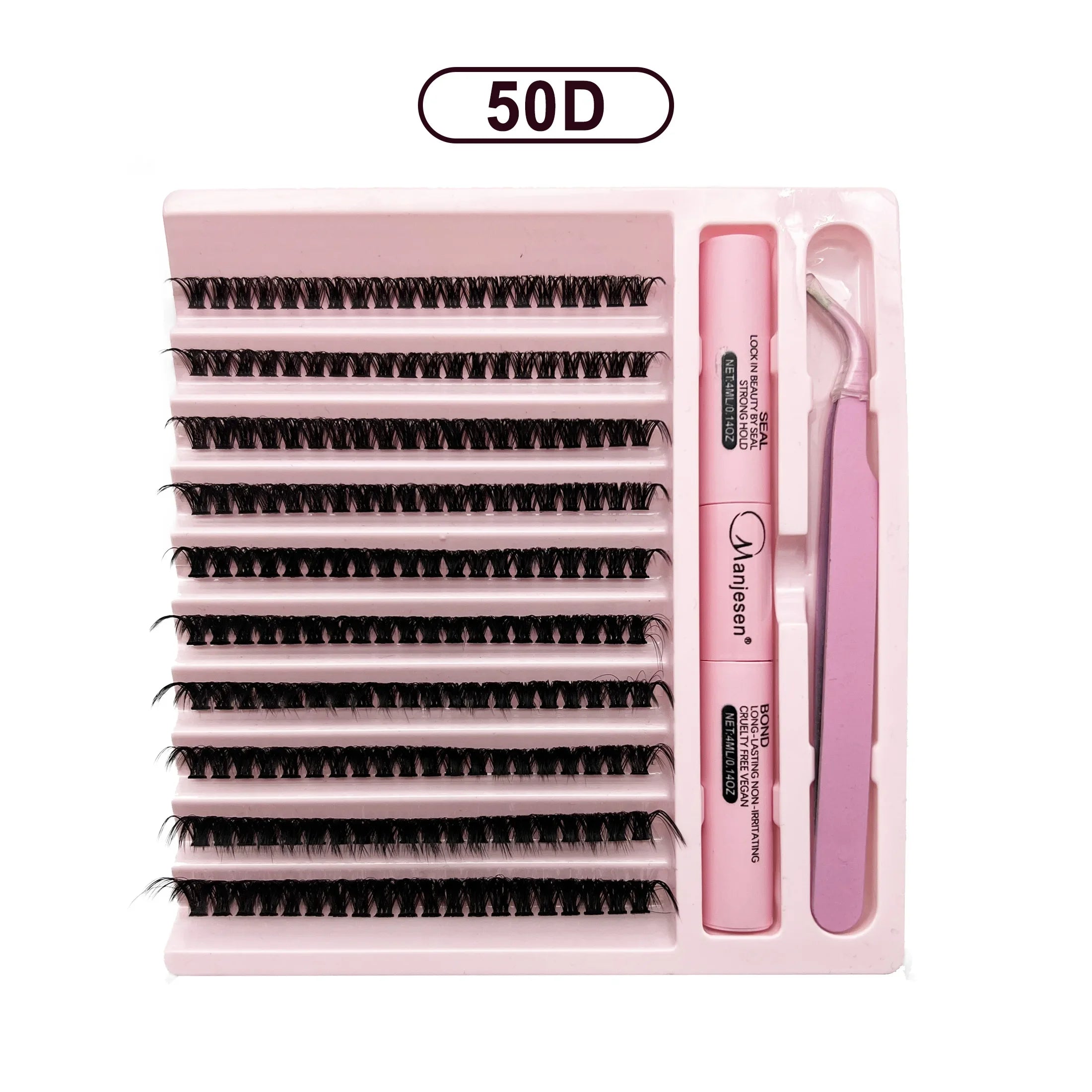 DIY Lashes Extension Kit Eyelashes 200 PCS Clusters Lash Bond and Seal Makeup Tools for Gluing and Accessories