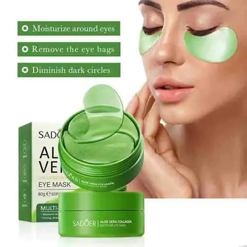 Aloe Vera Collagen Eye Mask Anti Dark Circles Eyes Bags Moisturizing Anti-Wrinkles Eye Patches Korean Eyes Skin Care 60pcs