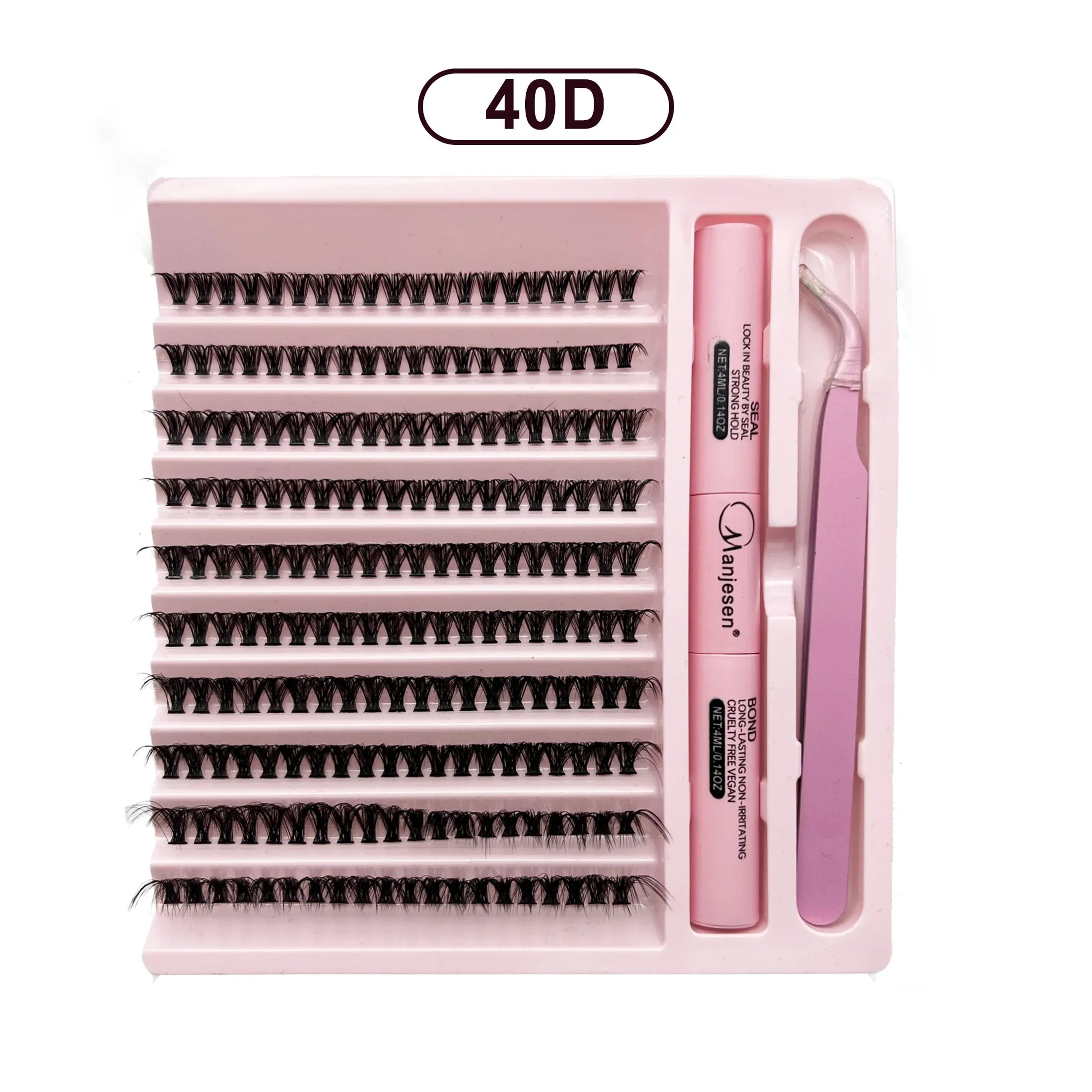 DIY Lashes Extension Kit Eyelashes 200 PCS Clusters Lash Bond and Seal Makeup Tools for Gluing and Accessories