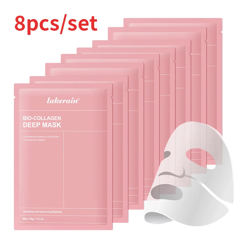 Bio-Collagen Deep Face Mask Shrink Pores Deep Hydrating Overnight Mask Moisturizing Refreshing Brightening