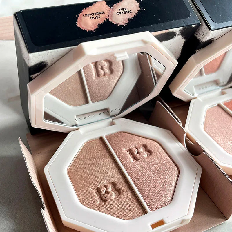 Fenty Beauty Two color powder Easy to apply Lasting Natural Makeup Highlight powder