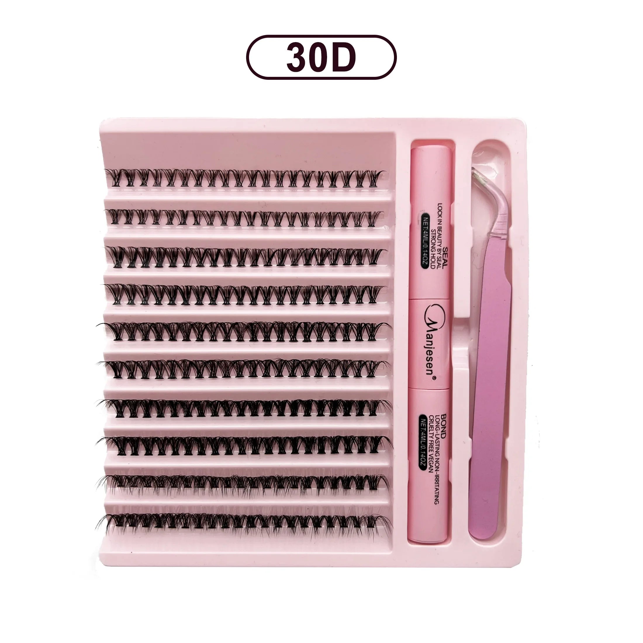 DIY Lashes Extension Kit Eyelashes 200 PCS Clusters Lash Bond and Seal Makeup Tools for Gluing and Accessories