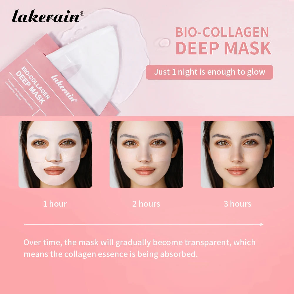 Bio-Collagen Deep Face Mask Shrink Pores Deep Hydrating Overnight Mask Moisturizing Refreshing Brightening